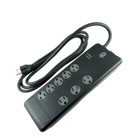 Power Gear 8-Outlet Surge Protector 2100J 7FT Cord Strip Black - Used - Picture 3 of 3